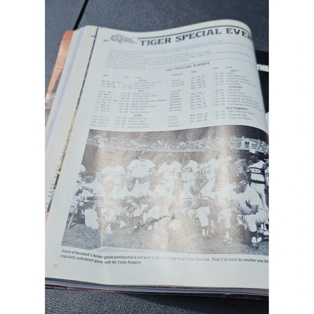 1987 Detroit Tigers Official Scorebook &‎ Program MLB Baseball
